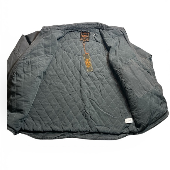 Von Dutch Originals Quilted Work Jacket XL Gray NWT Back Logo - Picture 4 of 8